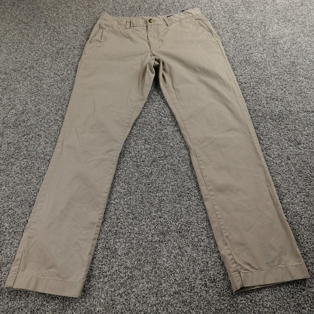 Vineyard Vines Pants Mens 34X32‎ Beige Brown Chino Trouser Straight Golf Preppy